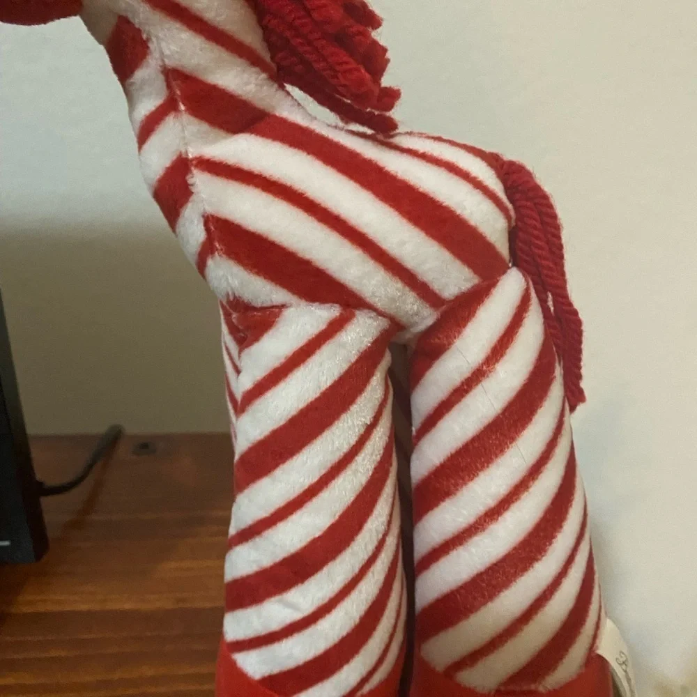 VTG Rare Bestever Funny Feet Peppermint Candy Cane Weighted Christmas 14”Pony